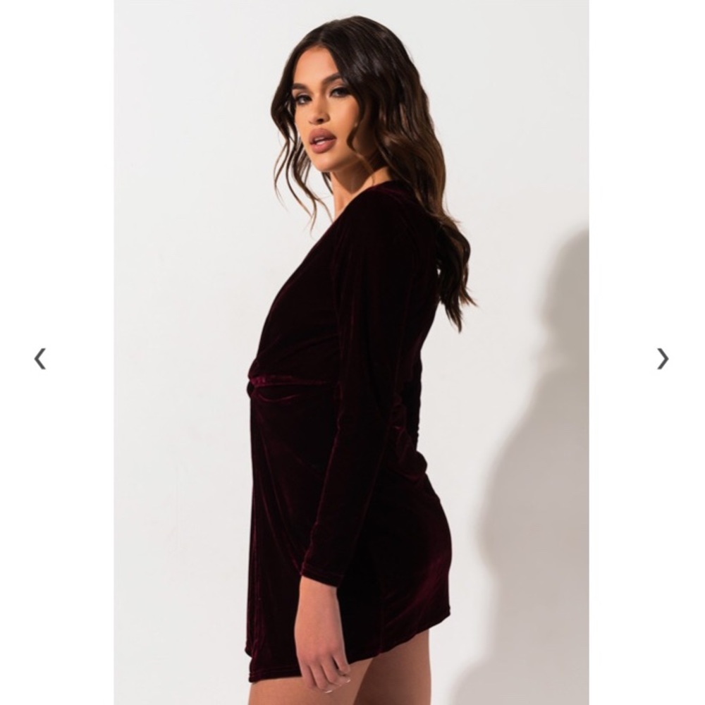 NEW Akira Velvet Burgundy/Maroon Tight Dress - Picture 6 of 6